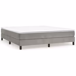 vidaXL Giroletto a Molle con Materasso Grigio Chiaro 180x200cm Velluto - Vista aggiuntiva 2