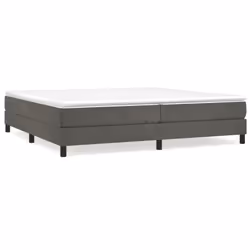 vidaXL Giroletto a Molle con Materasso Grigio Scuro 200x200 cm Velluto - Vista aggiuntiva 2
