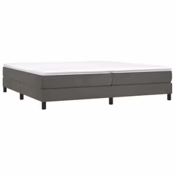 vidaXL Giroletto a Molle con Materasso Grigio Scuro 200x200 cm Velluto - Vista aggiuntiva 3
