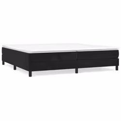 vidaXL Giroletto a Molle con Materasso Nero 200x200 cm in Velluto - Vista aggiuntiva 2