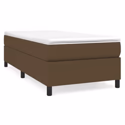 vidaXL Giroletto a Molle con Materasso Marrone Scuro 90x190cm Tessuto - Vista aggiuntiva 2