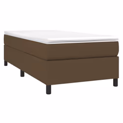 vidaXL Giroletto a Molle con Materasso Marrone Scuro 90x190cm Tessuto - Vista aggiuntiva 3