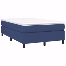 vidaXL Giroletto a Molle con Materasso Blu 120x200 cm in Tessuto - Vista aggiuntiva 3