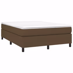 vidaXL Giroletto a Molle con Materasso Marrone Scuro 140x200cm Tessuto - Vista aggiuntiva 3