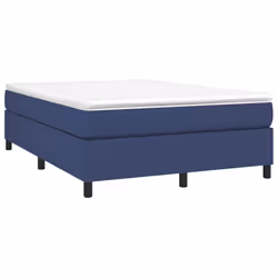 vidaXL Giroletto a Molle con Materasso Blu 140x200 cm in Tessuto - Vista aggiuntiva 3