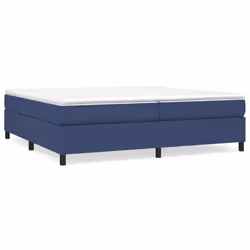 vidaXL Giroletto a Molle con Materasso Blu 200x200 cm in Tessuto - Vista aggiuntiva 2