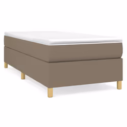 vidaXL Giroletto a Molle con Materasso Tortora 80x200 cm inTessuto - Vista aggiuntiva 2