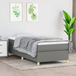 Giroletto a Molle con Materasso Grigio Scuro 90x200 cm Tessutocod mxl 125121