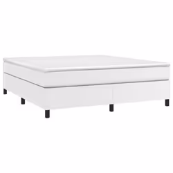 vidaXL Giroletto a Molle con Materasso Bianco 180x200 cm in Similpelle - Vista aggiuntiva 3