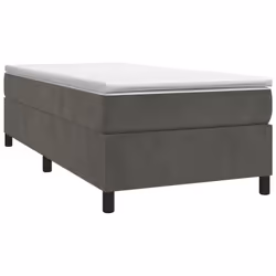 Giroletto a Molle con Materasso Grigio Scuro 80x200 cm Vellutocod mxl 123854 - Vista aggiuntiva 3