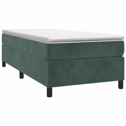 Giroletto a Molle con Materasso Verde Scuro 90x200 cm Vellutocod mxl 99921 - Vista aggiuntiva 3
