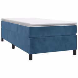 Giroletto a Molle con Materasso Blu Scuro 90x200 cm in Vellutocod mxl 75924 - Vista aggiuntiva 3