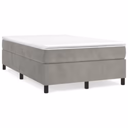 Giroletto a Molle con Materasso Grigio Chiaro 120x200cm Vellutocod mxl 101158 - Vista aggiuntiva 2