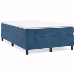 Giroletto a Molle con Materasso Blu Scuro 120x200 cm in Vellutocod mxl 123848 - Vista aggiuntiva 2