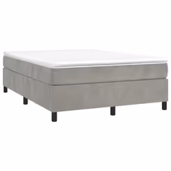 Giroletto a Molle con Materasso Grigio Chiaro 140x190cm Vellutocod mxl 75936 - Vista aggiuntiva 3