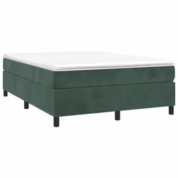 Giroletto a Molle con Materasso Verde Scuro 140x190 cm Vellutocod mxl 123845 - Vista aggiuntiva 3