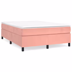 Giroletto a Molle con Materasso Rosa 140x200 cm in Vellutocod mxl 125137 - Vista aggiuntiva 2