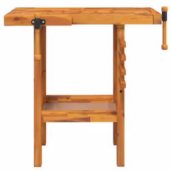 vidaXL Banco da Lavoro con Morse 92x48x83 cm Legno Massello di Acacia - Vista aggiuntiva 3