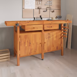 Grazie alla sua struttura robusta e resistente, questo banco da lavoro in legno è perfetto per qualsiasi lavoro in garage, of ...