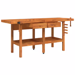 Banco Lavoro Cassetti e Morse 192x62x83cm Legno Massello Acaciacod mxl 121367 - Vista aggiuntiva 3