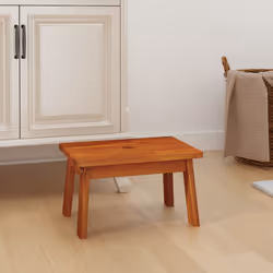 vidaXL Sgabello 38x26x22 cm in Legno Massello di Acacia - Vista aggiuntiva 3