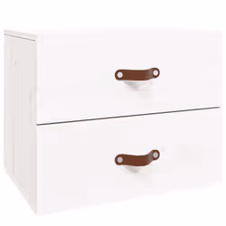 vidaXL Comodino a Muro Bianco 50x36x40 cm - Vista aggiuntiva 2