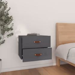 vidaXL Comodini a Muro 2 pz Grigio 50x36x40 cm - Vista aggiuntiva 3