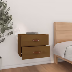 vidaXL Comodini a Muro 2 pz Marrone ambra 50x36x40 cm - Vista aggiuntiva 3