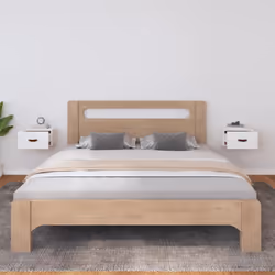 vidaXL Comodini a Muro 2 pz Bianchi 40x29,5x22 cm - Vista aggiuntiva 3