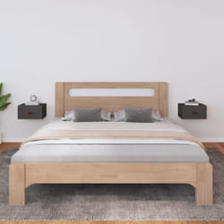 Vidaxl - Set 2 Comodini da Camera da Letto, Tavolini da notte a Muro Grigi 40x29, 5x22 cm