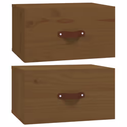 vidaXL Comodini a Muro 2 pz ambra 40x29,5x22 cm - Vista aggiuntiva 2