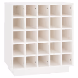 vidaXL Portabottiglie Bianco 55,5x34x61 cm in Legno Massello di Pino - Vista aggiuntiva 2