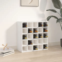 Portabottiglie Bianco 56x25x56 cm in Legno Massello di Pino Vidaxl 534327