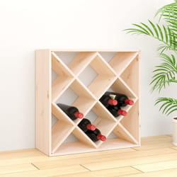 Vidaxl - Portabottiglie 62x25x62 cm in Legno Massello di Pino 75094