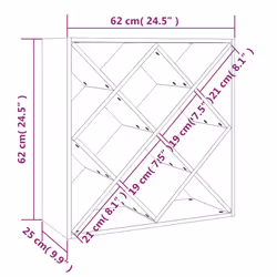 VidaXL 821543 scaffali per vino - Vista aggiuntiva 7