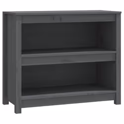 vidaXL Libreria Grigia 80x35x68 cm in Legno Massello di Pino - Vista aggiuntiva 2