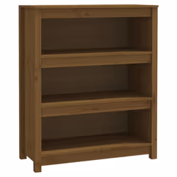 vidaXL Libreria Marrone ambra 80x35x97 cm in Legno Massello di Pino - Vista aggiuntiva 2