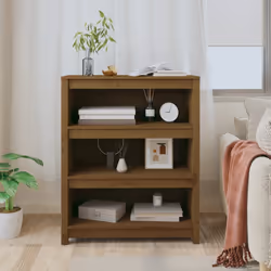 vidaXL Libreria Marrone ambra 80x35x97 cm in Legno Massello di Pino - Vista aggiuntiva 3