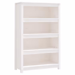 vidaXL Libreria Bianca 80x35x126 cm in Legno Massello di Pino - Vista aggiuntiva 2