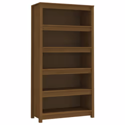 vidaXL Libreria Marrone ambra 80x35x154 cm in Legno Massello di Pino - Vista aggiuntiva 2