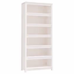 vidaXL Libreria Bianca 80x35x183 cm in Legno Massello di Pino - Vista aggiuntiva 2