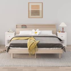Set 2 Comodini da Camera da Letto, Tavolini da notte Bianca 40x35x61, 5 cm in Legno Massello di Pino Vidaxl