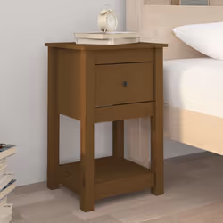 Questo comodino di tendenza, dal design elegante, è un'aggiunta senza tempo al vostro arredamento d'interni. Legno massello d ...