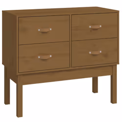 vidaXL Tavolo Consolle Ambra 90x40x78 cm in Legno Massello di Pino - Vista aggiuntiva 2