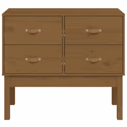 vidaXL Tavolo Consolle Ambra 90x40x78 cm in Legno Massello di Pino - Vista aggiuntiva 3