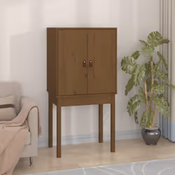 vidaXL Credenza Marrone Ambra 60x40x120 cm in Legno Massello di Pino - Vista aggiuntiva 3