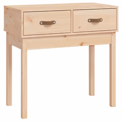 vidaXL Tavolo Consolle 76,5x40x75 cm in Legno Massello di Pino - Vista aggiuntiva 2
