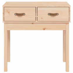vidaXL Tavolo Consolle 76,5x40x75 cm in Legno Massello di Pino - Vista aggiuntiva 3