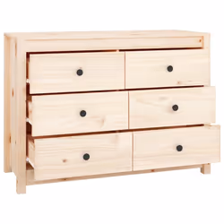 vidaXL Armadietto 100x40x72 cm in Legno Massello di Pino - Vista aggiuntiva 3