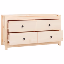 vidaXL Armadietto 100x40x54 cm in Legno Massello di Pino - Vista aggiuntiva 3